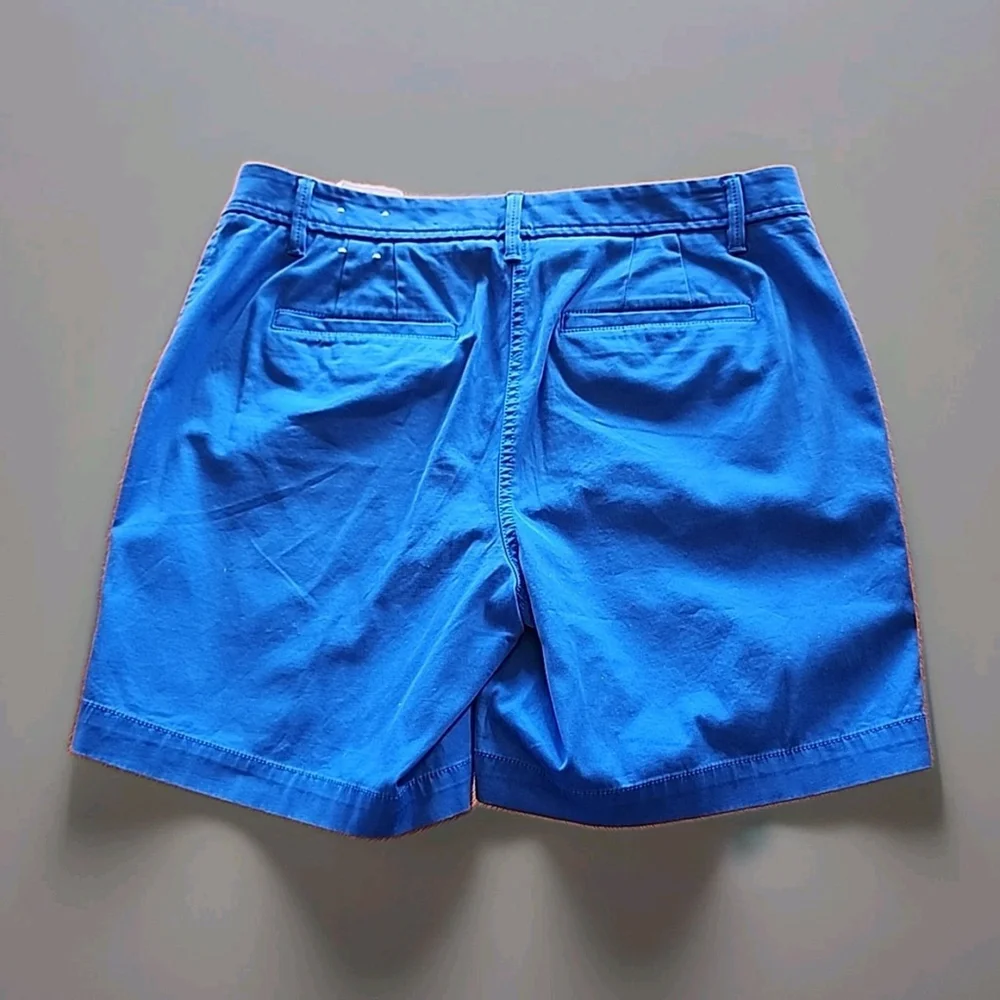 Talbots NWT Women's Blue Relaxed Chino Shorts,Inseam 7", 98% Cotton,Beach Casual - Picture 2 of 7